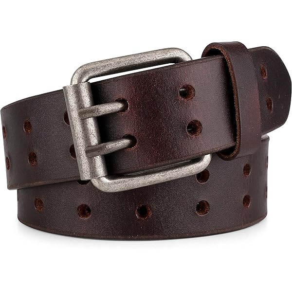 その他 TEN STUDS BELT 36 BROWN ZXCZXC Belt Genuine Leather Heavy Metal Rivet Punk Belts For